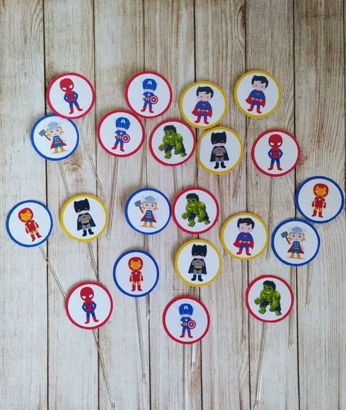 Topper para Docinhos Vingadores Super Heróis Baby 30 Unid.