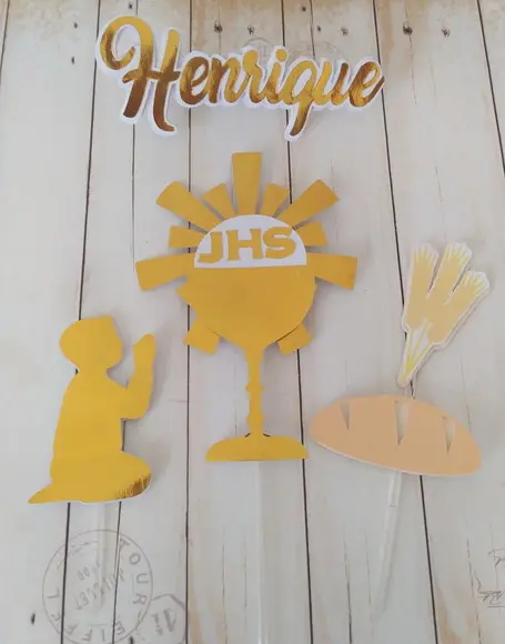 Topper Primeira Eucaristia 3d Personalizado