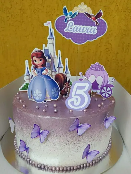Topper Princesa Sofia 3d Personalizado