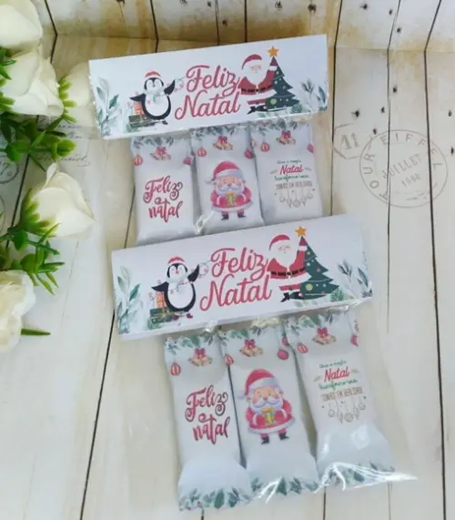 Trio Balinhas Lembrancinha Natal Fim de Ano Papai Noel
