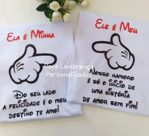 Kit Camisetas Namorados
