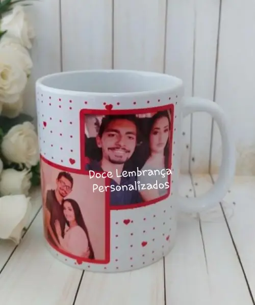 Caneca Porcelana Com Foto Namorados
