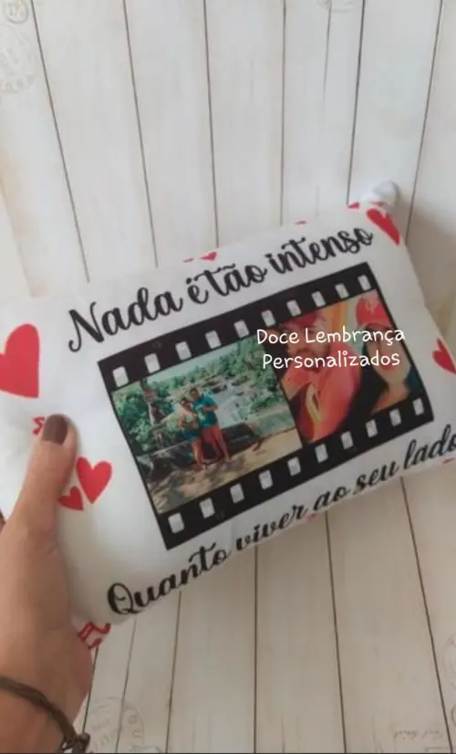 Almofada Personalizada Dia dos Namorados com Foto