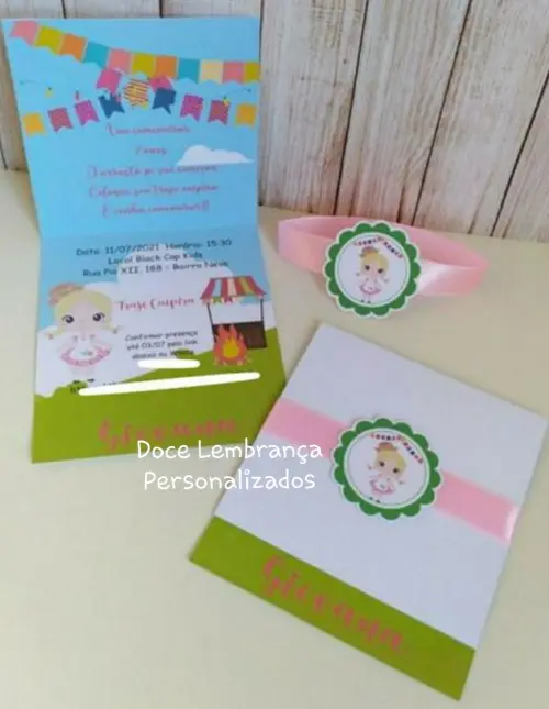 Convite aniversário personalizado Festa Junina