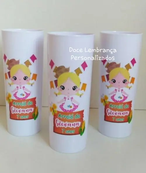 Copo Long Drink Festa Junina Menina