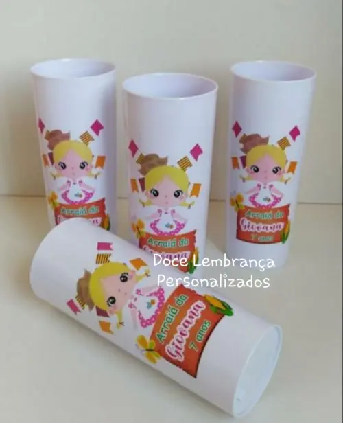 Copo Long Drink Festa Junina Menina