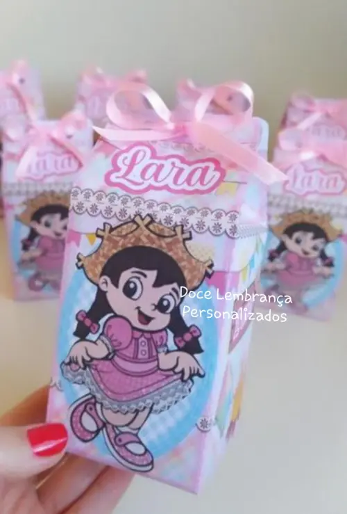 Caixa Milk Festa Junina Menina lembrancinha aniversário Arraiá