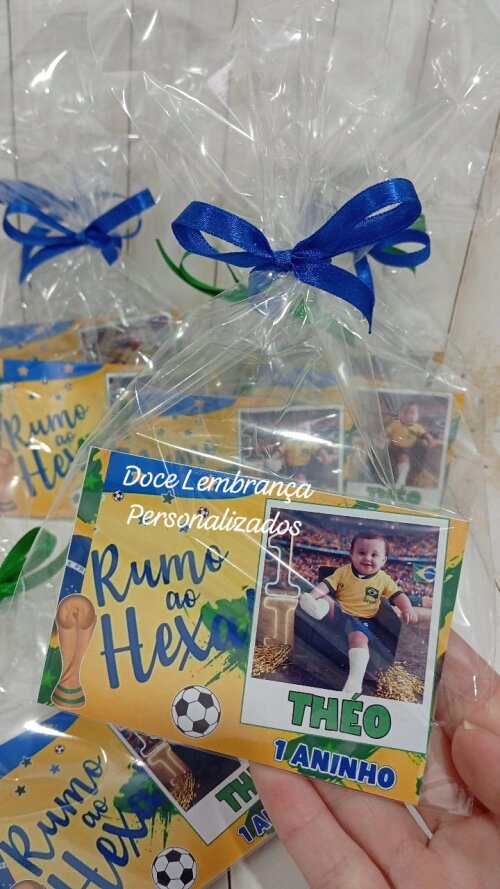 Foto imã lembrancinha aniversário Copa do Mundo Brasil