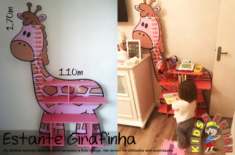 Estante Girafinha com Régua de Crescimento