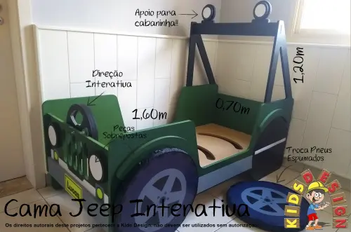 Cama Infantil Jeep Interativa