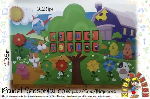 Painel Sensorial Luz-Som e Memória
