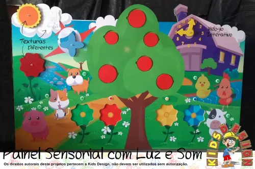 Painel Sensorial Luzes e Sons