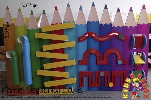 Painel Sensorial Lápis