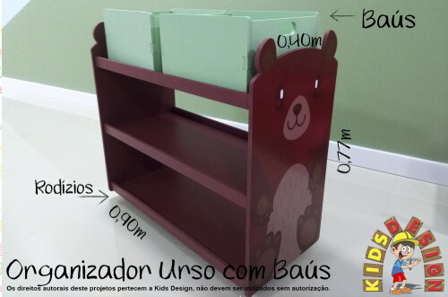 Organizador Urso com Baús
