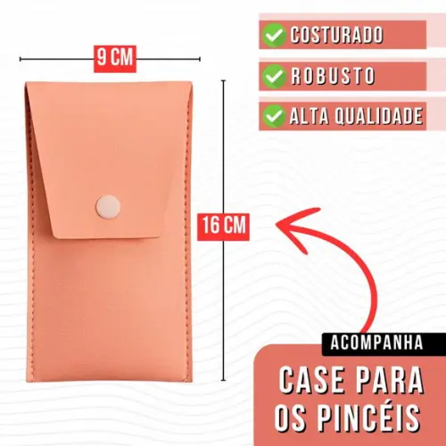 Kit 8 Mini Pincéis para Maquiagem Personalizado.