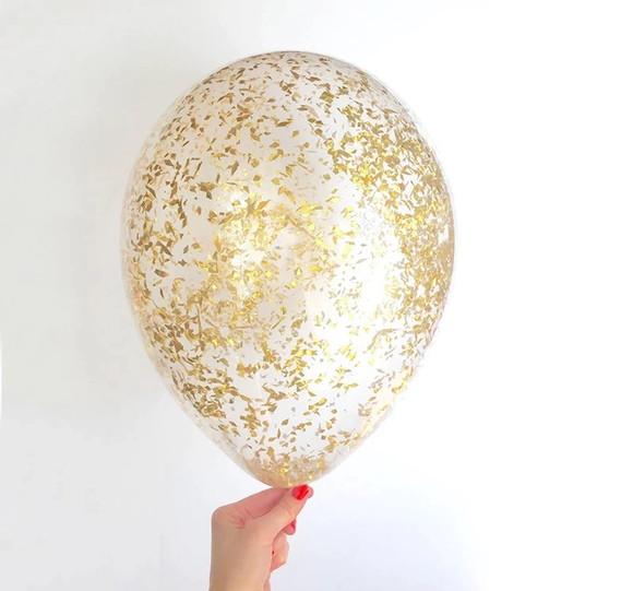 10 Balões com Confete Decoração Festas Aniversários Cores