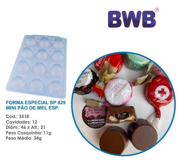2 Formas 3 Partes Pão de Mel 34g 3 Partes Pascoa Bwb 3518