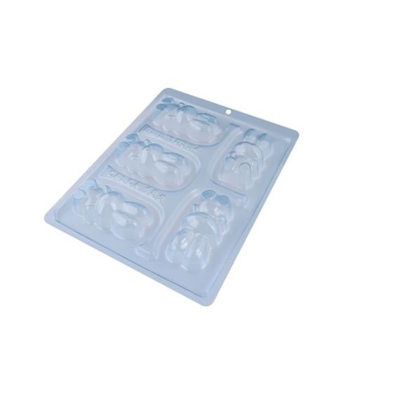 2 Formas Coelhinho 50g Especial 3 Partes Pascoa Bwb 10334
