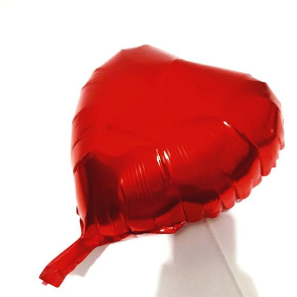 20 Balão de Coração Vermelho Metalizado 45 cm 18