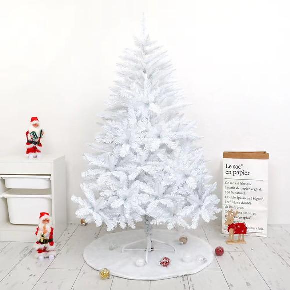 Arvore de Natal Luxo 150cm 230 Galhos Cheia Branca
