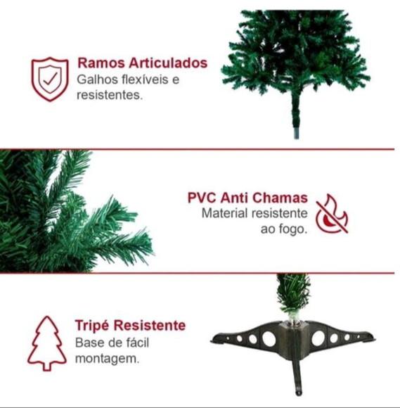 Arvore de Natal Luxo 90cm 70 Galhos Pinheiro Verde