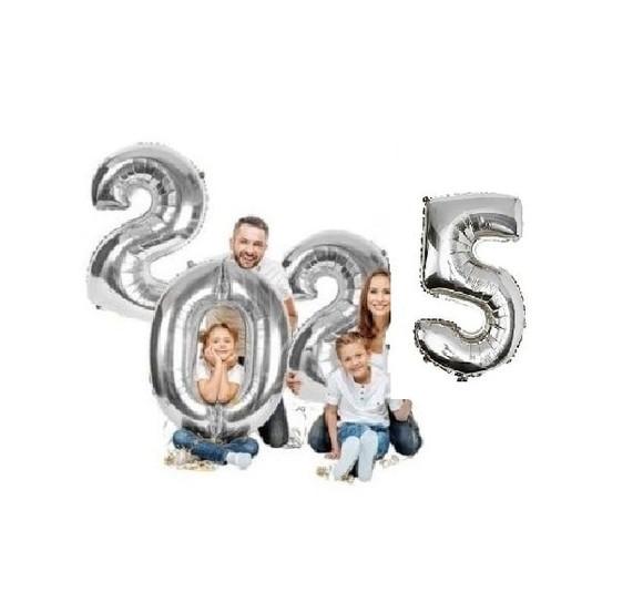 Balão 2025 Ano Novo Decor Dourado Prata ou Rosê Frete Grátis