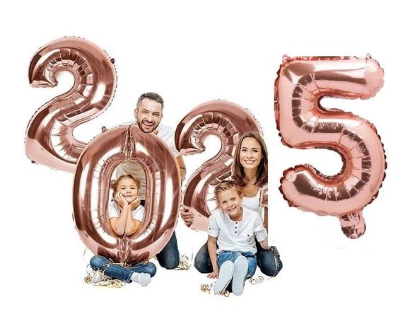 Balão 2025 Ano Novo Decor Dourado Prata ou Rosê Frete Grátis