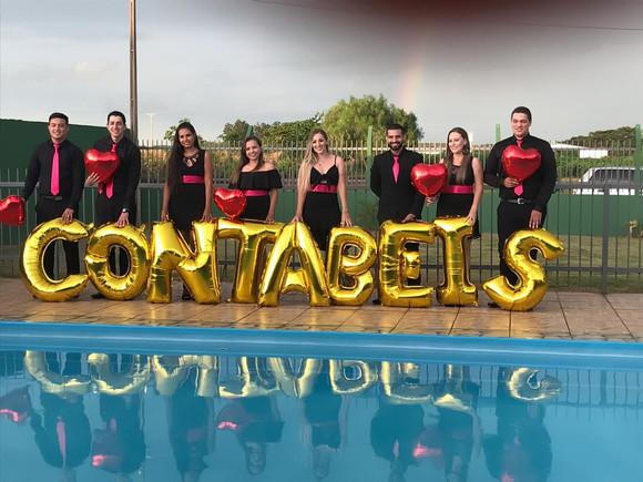 Balão Contábeis Gigante Curso Formatura Dourado Metalizado