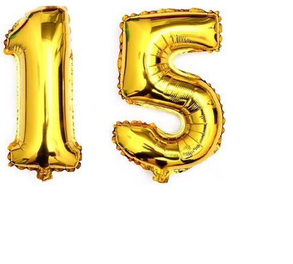 Balão de 15 Anos 18 Anos DOURADO PRATA GIGANTE PROMOÇÃO