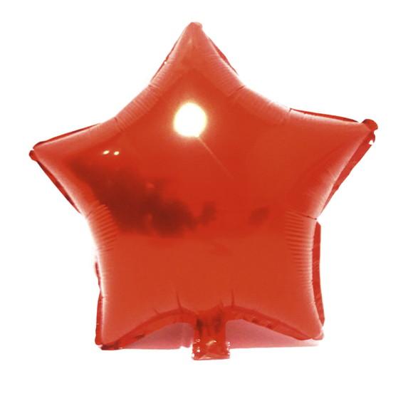 BALÃO ESTRELA METALIZADO VERMELHO 45 CM 18