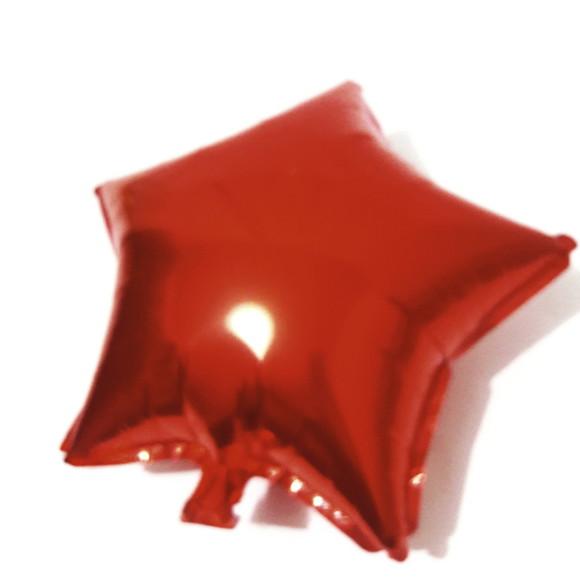 BALÃO ESTRELA METALIZADO VERMELHO 45 CM 18
