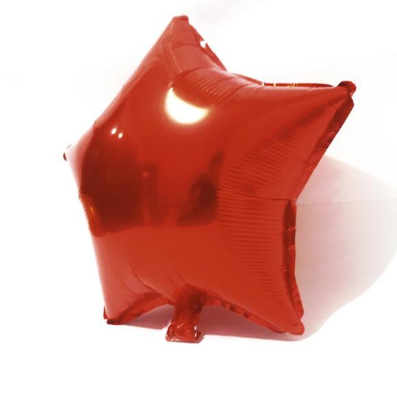 BALÃO ESTRELA METALIZADO VERMELHO 45 CM 18