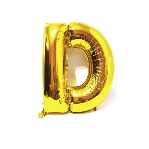 Balão GIGANTE Metalizado Dourado Letra D - PROMOÇÃO