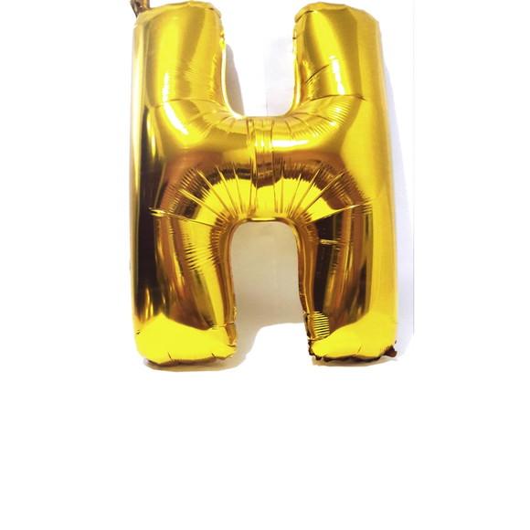 Balão GIGANTE Metalizado Dourado Letra H - PROMOÇÃO