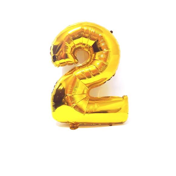 Balão GIGANTE Metalizado Dourado Número 2 PROMOÇÃO