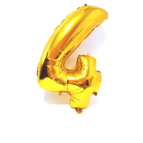 Balão GIGANTE Metalizado Dourado Número 4 PROMOÇÃO