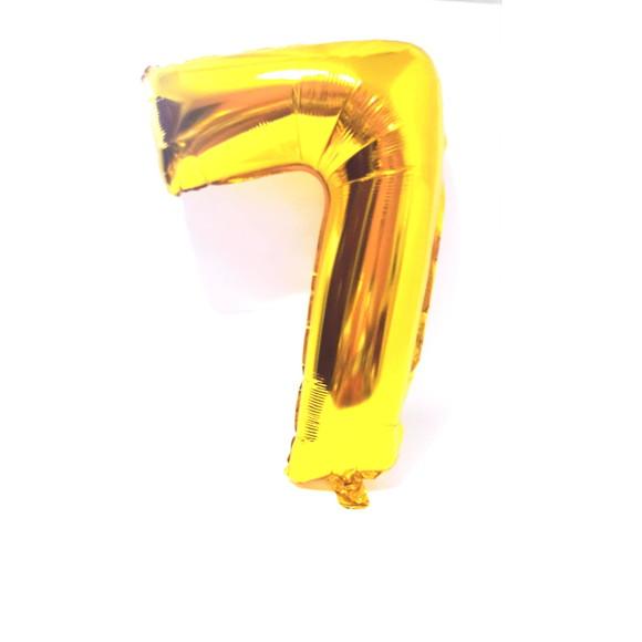 Balão GIGANTE Metalizado Dourado Número 7 PROMOÇÃO
