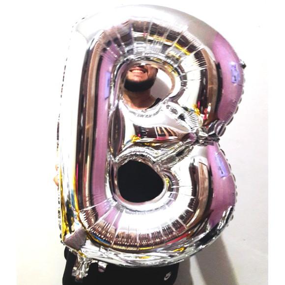 Balão GIGANTE Metalizado Letra B Pronta Entrega