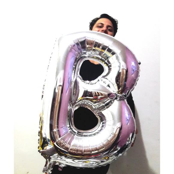 Balão GIGANTE Metalizado Letra B Pronta Entrega