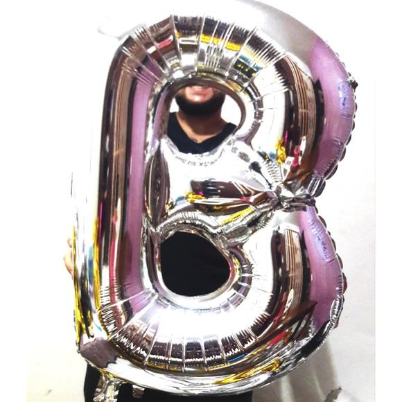 Balão GIGANTE Metalizado Letra B Pronta Entrega