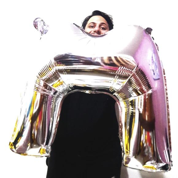 Balão Gigante Metalizado Prata Letra m Pronta Entrega