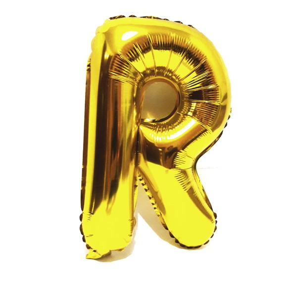 Balão Metalizado Letra R Dourado Pronta Entrega 45cm