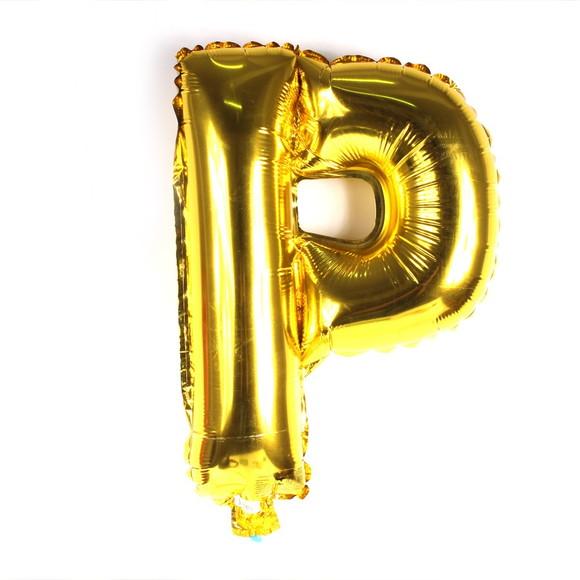 Balão Metalizado Letras/Números Dourado Pronta Entrega 45cm