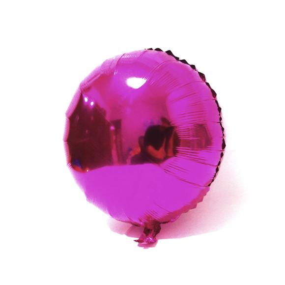 Balão Metalizado Redondo Lilás 45cm