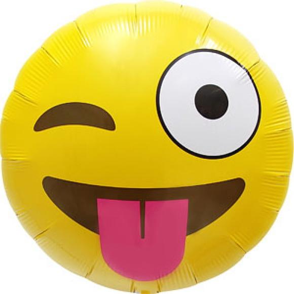 Balão Metalizado Smiles Face Emoji 45cm