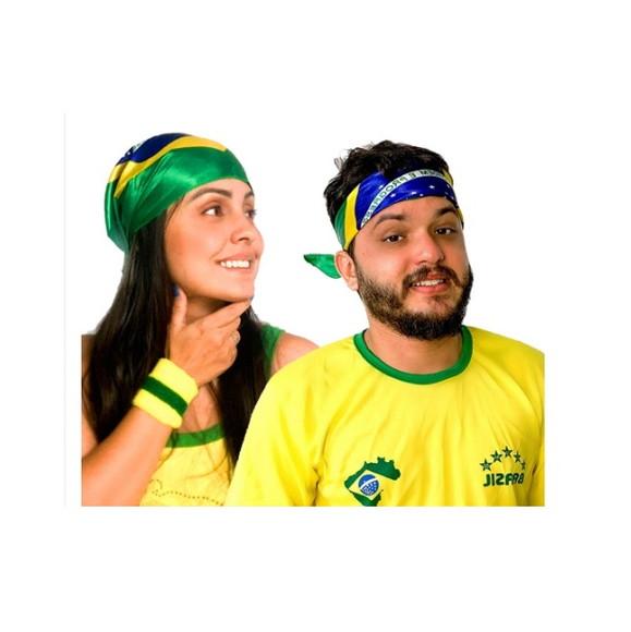 Bandana Lenço Do Brasil Bandeira Copa Seleção