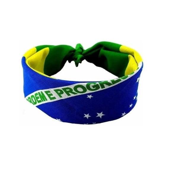 Bandana Lenço Do Brasil Bandeira Copa Seleção