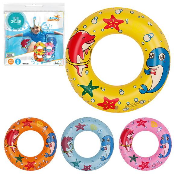 Boia Inflável Circular Infantil Piscina Praia 50cm + 6 Anos