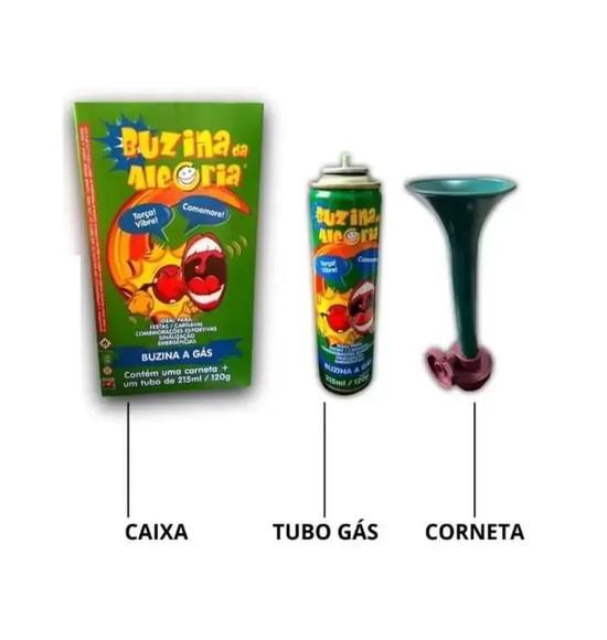 Buzina a Gás Carnaval Torcida Corneta Festas 215ml Festas