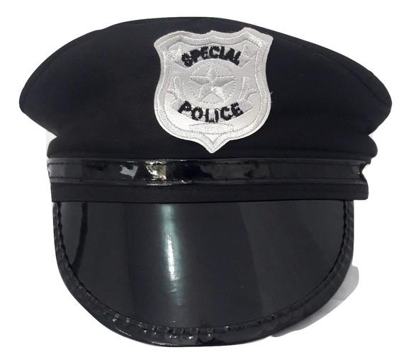 Chapéu Quepe Policial Fantasia de Carnaval Pronta Entrega